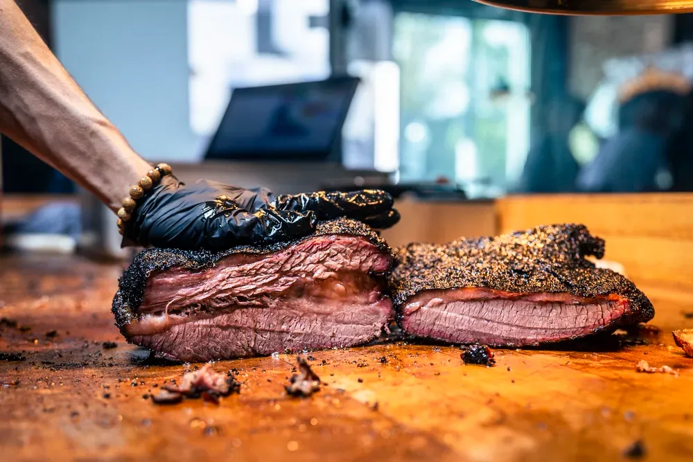 Fresh-cut brisket